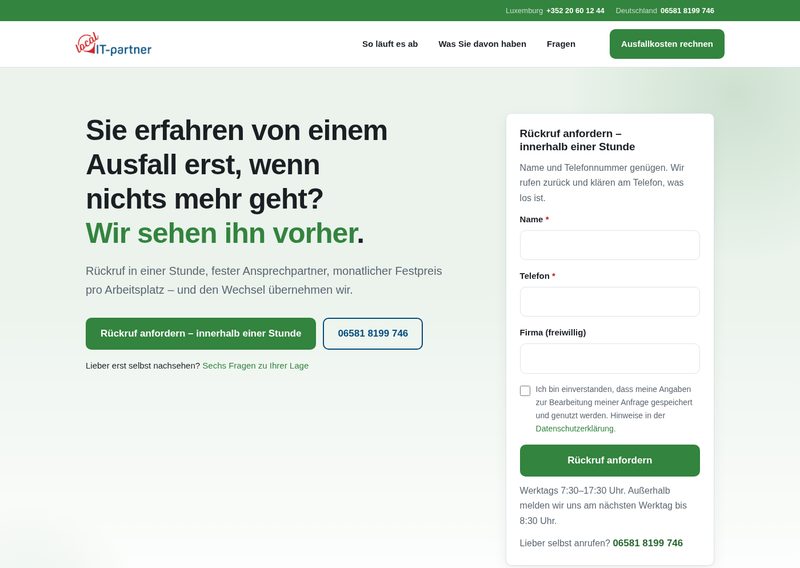 Screenshot der Webseite local-it-monitoring.de